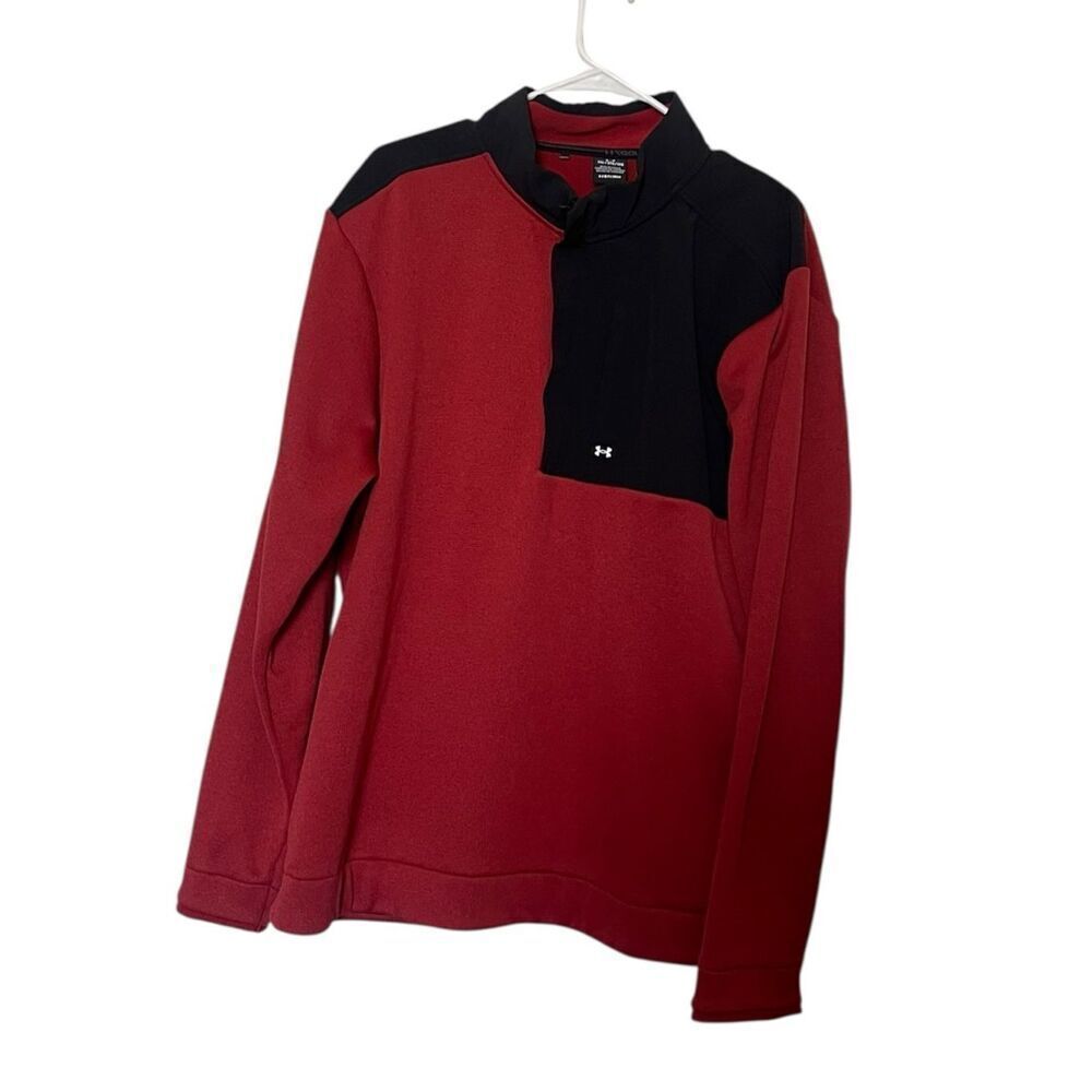Under Armour Mens Burnt Orange Storm Golf 1/4 Zip Fleece Pullover Size 2XL